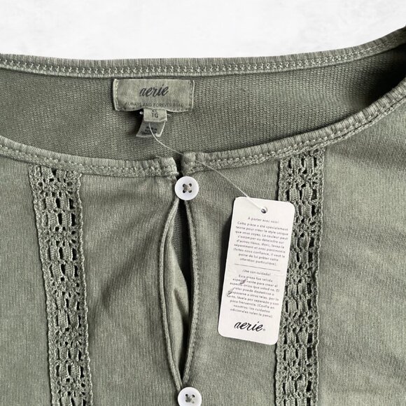 Aerie Short Sleeve Crochet Cardigan - Picture 6 of 8